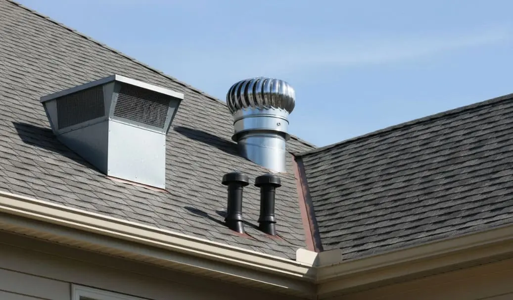 Attic Ventilation Pipes on roof
