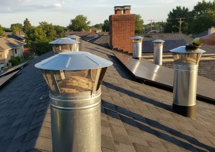Dryer Vent Pipes on roof