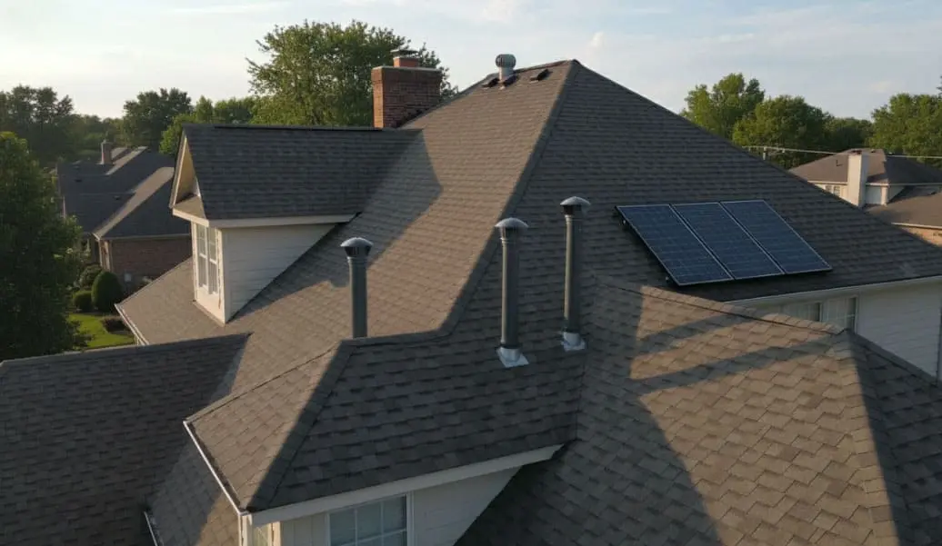 Plumbing vent pipes on roof