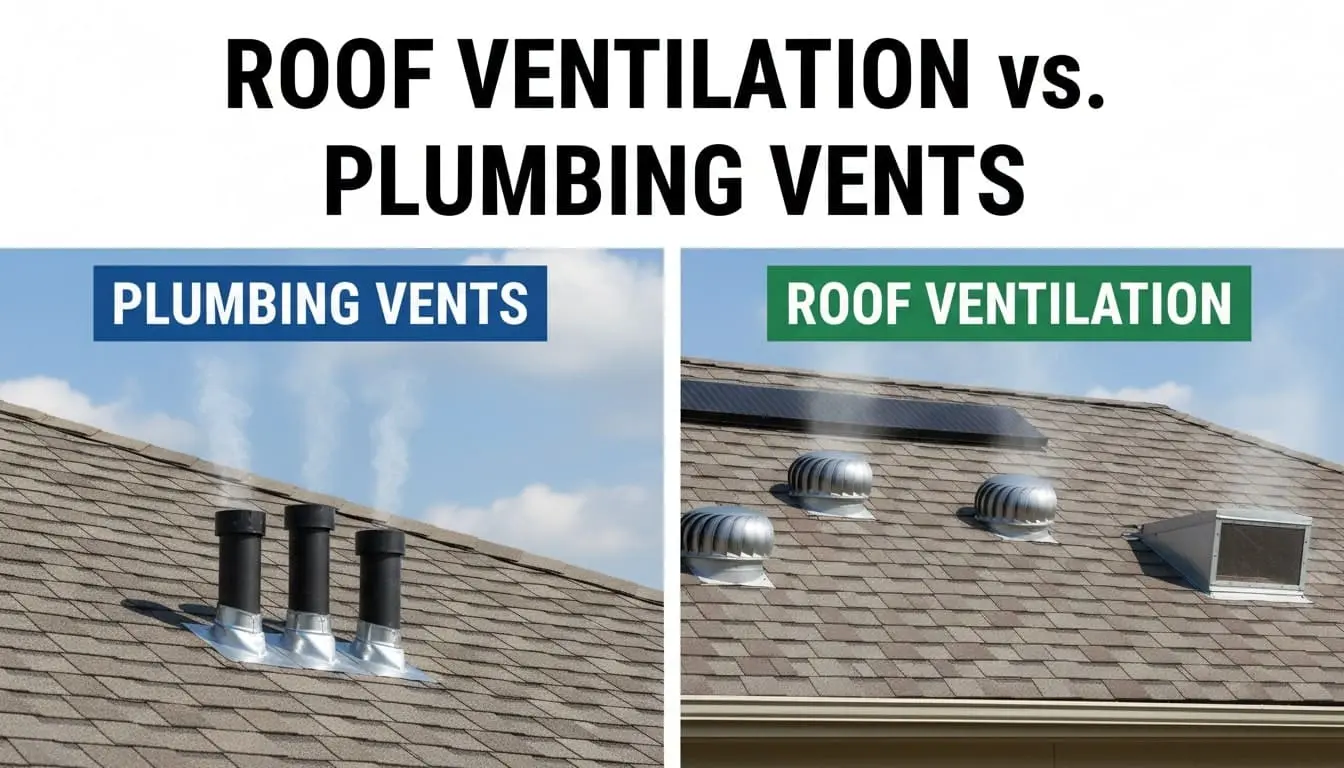 Roof Ventilation vs. Plumbing Vents