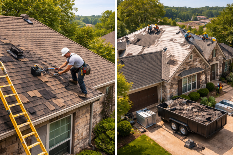 weatherford roof repair vs replacement