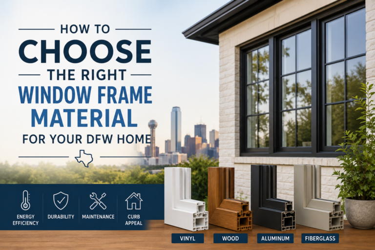 How to Choose the Right Window Frame Material for Your DFW Home